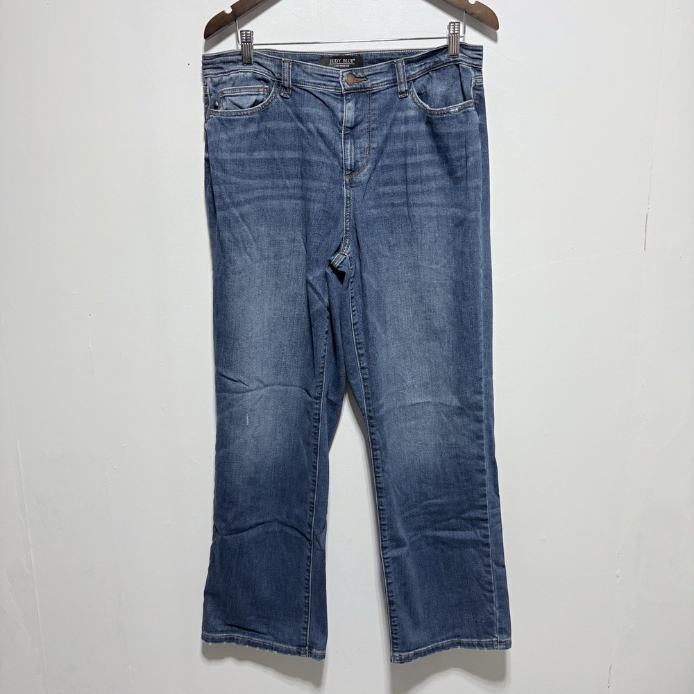 Judy Blue Jeans Womens 9 29 Straight Fit Stretch Denim High Rise Medium Wash